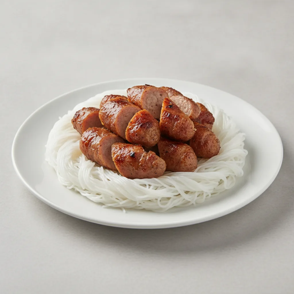 Grilled Pork Sausage with Thin Vermicelli