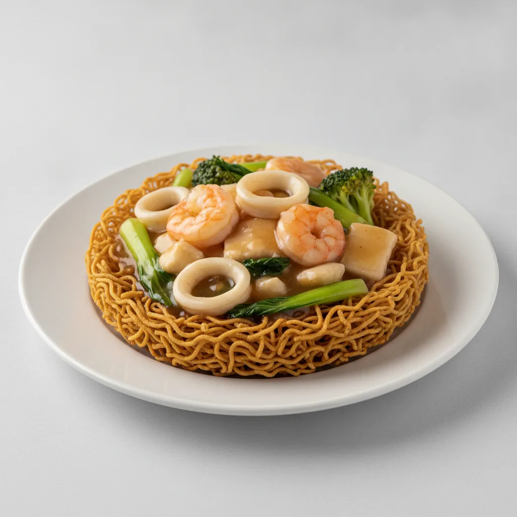 Seafood Crispy Egg Noodles