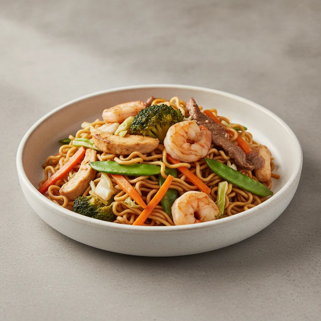 Combination Stir Fry Egg Noodles