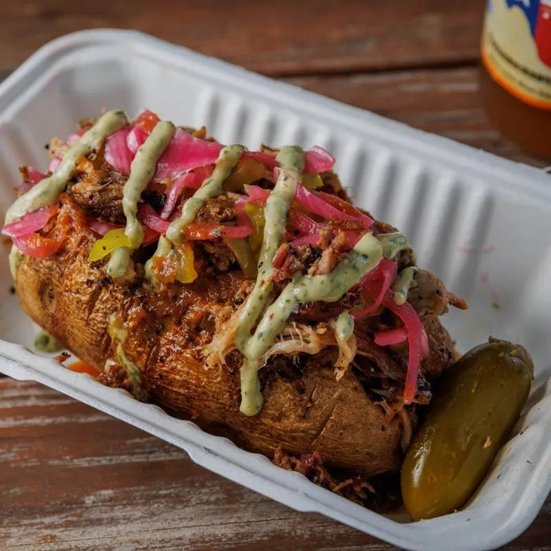 Loaded Tater Boxed Lunch - Brisket and Pulled Pork