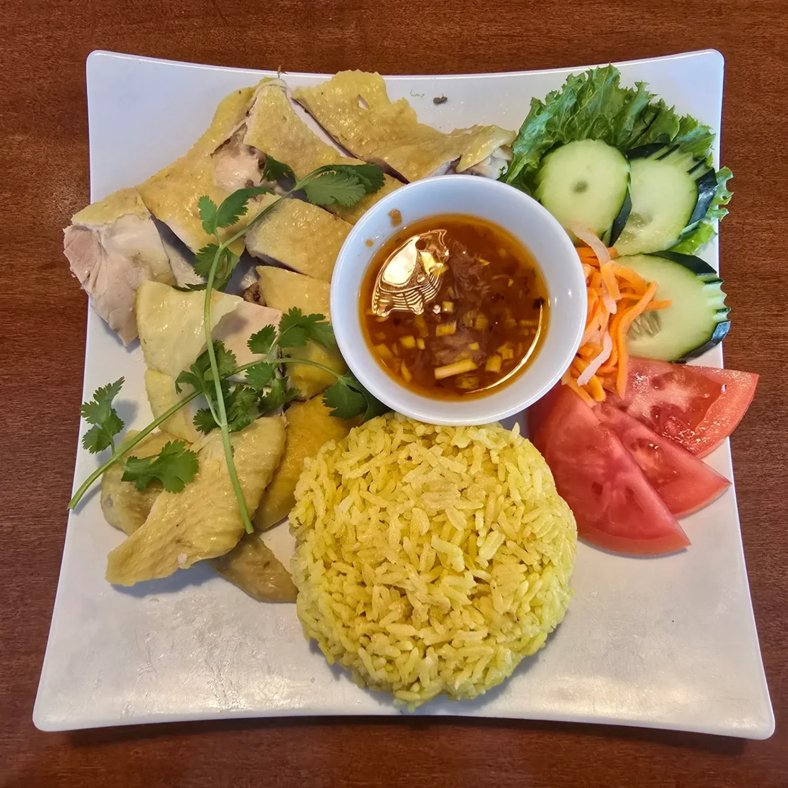 Hainanese Chicken Rice Plate