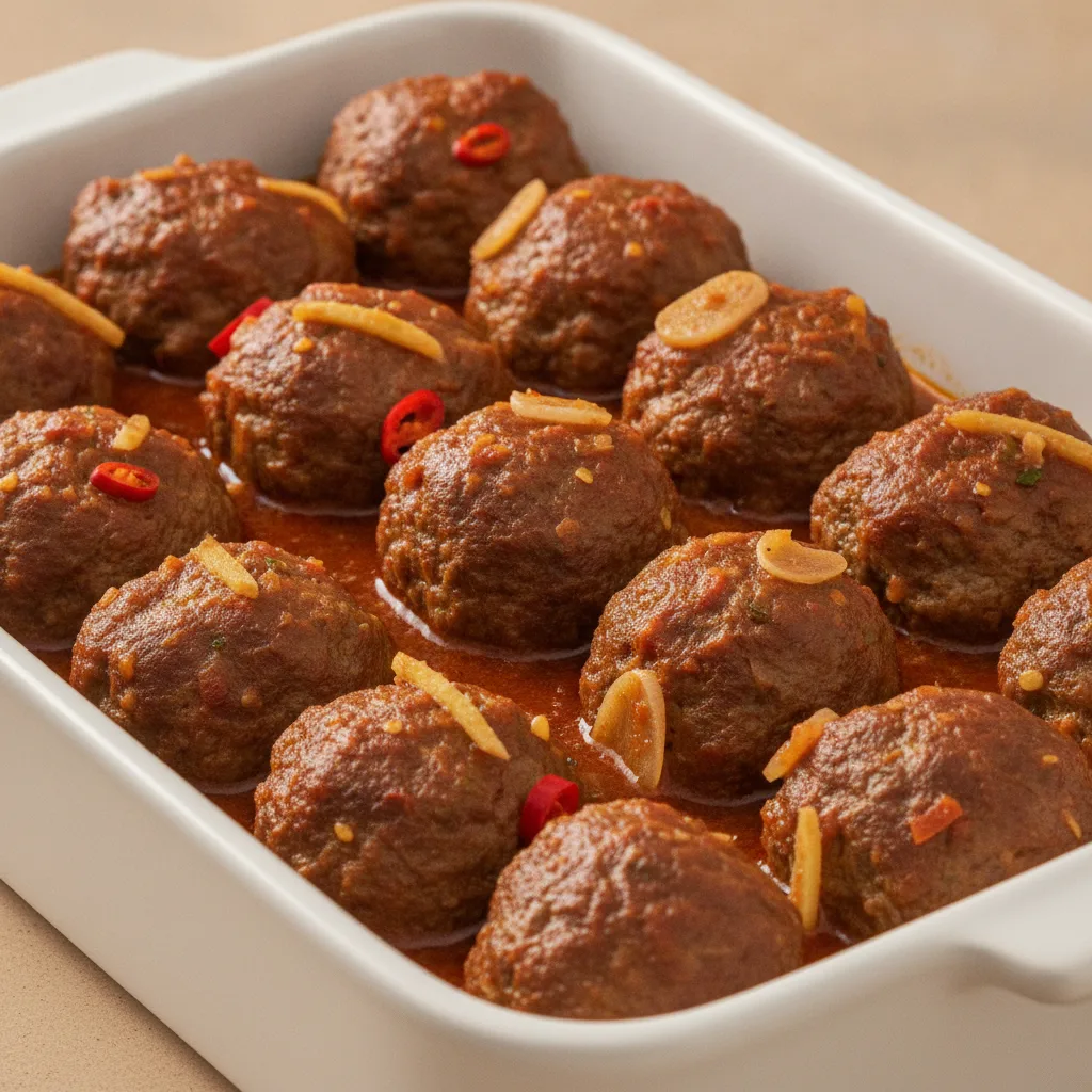 Sambal Beef Meatballs - Half Tray