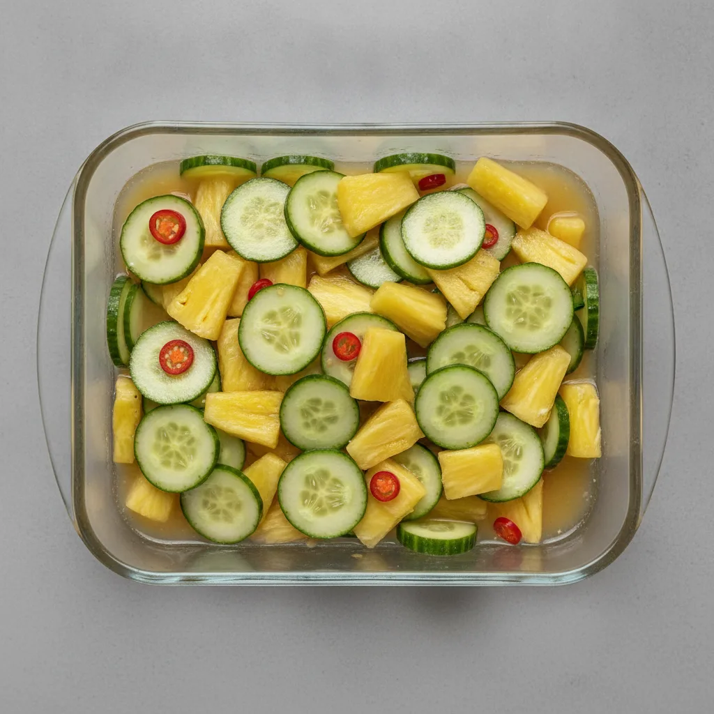 Cucumber & Pineapple Salad - Half Tray