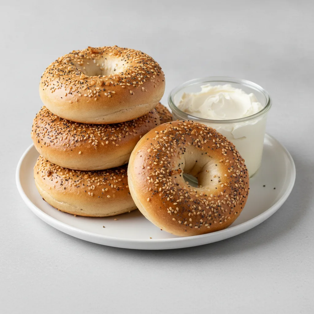 Everything Bagel Platter with Plain Cream Cheese - Half Dozen