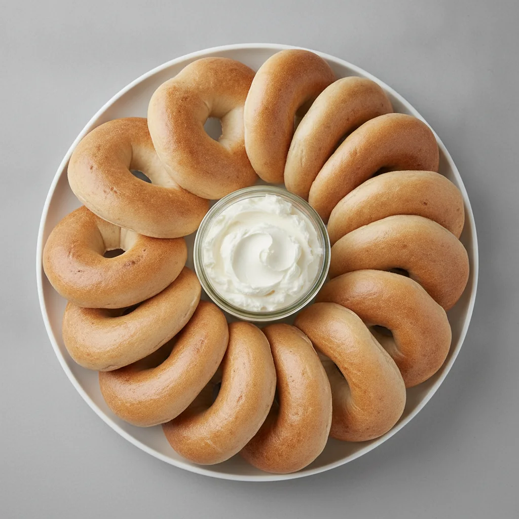 Plain Bagel Platter with Cream Cheese - One Dozen