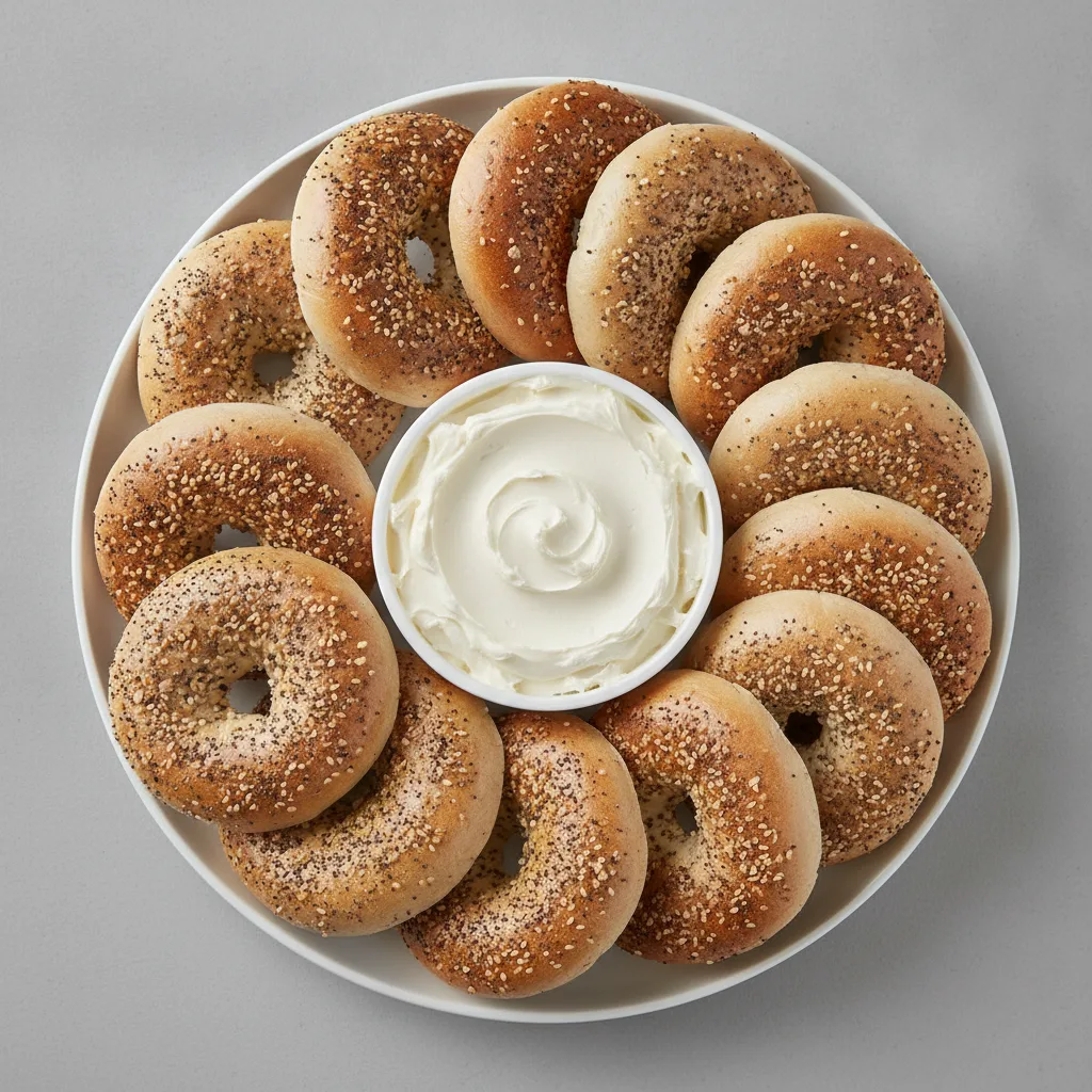 Everything Bagel Platter with Cream Cheese - One Dozen