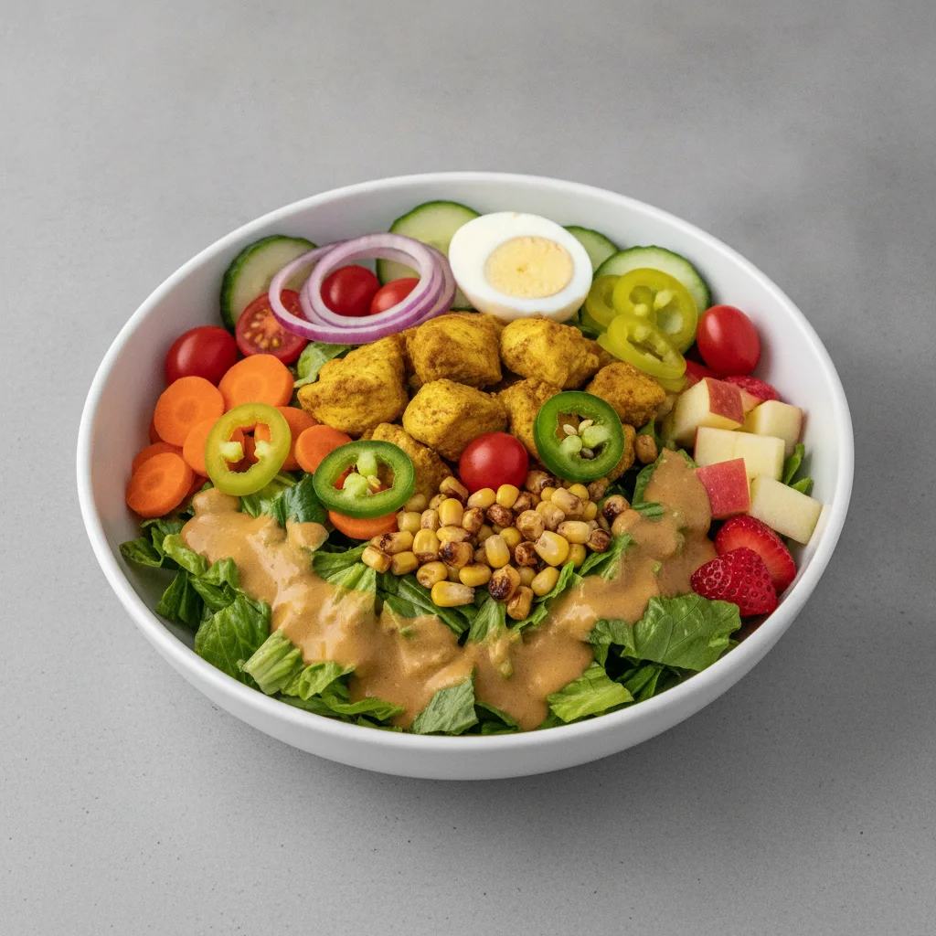 Romaine Bowl - Curry Chicken (Curry Ginger) Romaine Bowl - Curry Chicken (Curry Ginger)