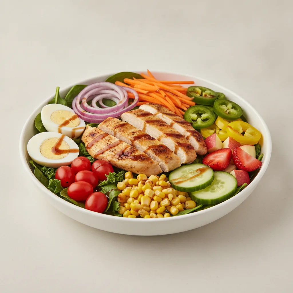 Mixed Greens Bowl - Grilled Chicken (Honey Balsamic) Mixed Greens Bowl - Grilled Chicken (Honey Balsamic)