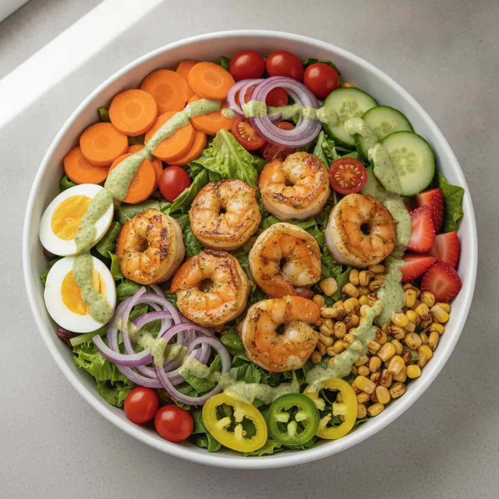 Mixed Greens Bowl - Grilled Shrimp (Cilantro Lime) Mixed Greens Bowl - Grilled Shrimp (Cilantro Lime)