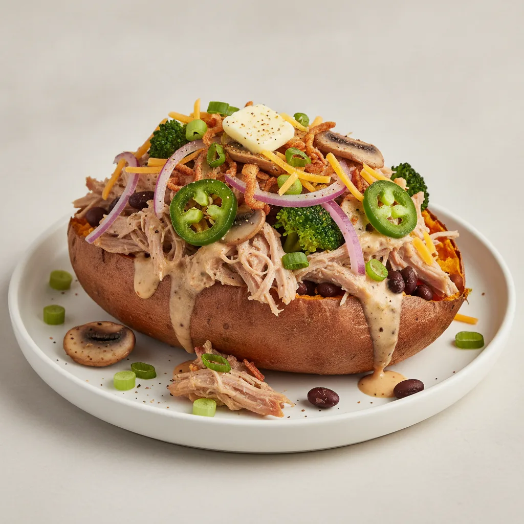 Sweet Potato Bowl - Pulled Pork (Seasoned Cream)