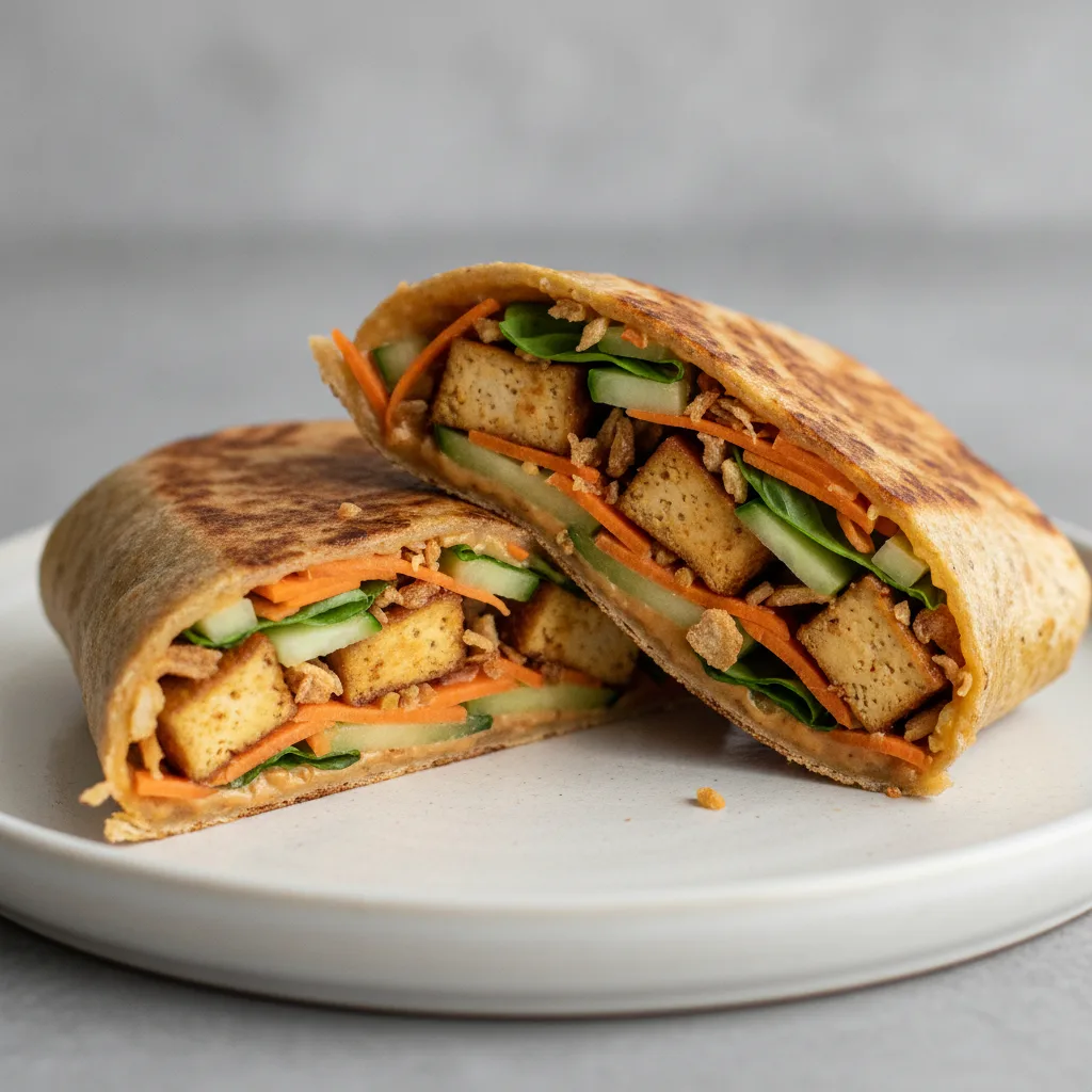 Gluten-Free Spicy Tofu Thai Crunch Wrap Gluten-Free Spicy Tofu Thai Crunch Wrap