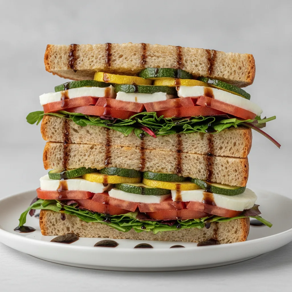 Gluten-Free The Veggie Stacker Sandwich Gluten-Free The Veggie Stacker Sandwich
