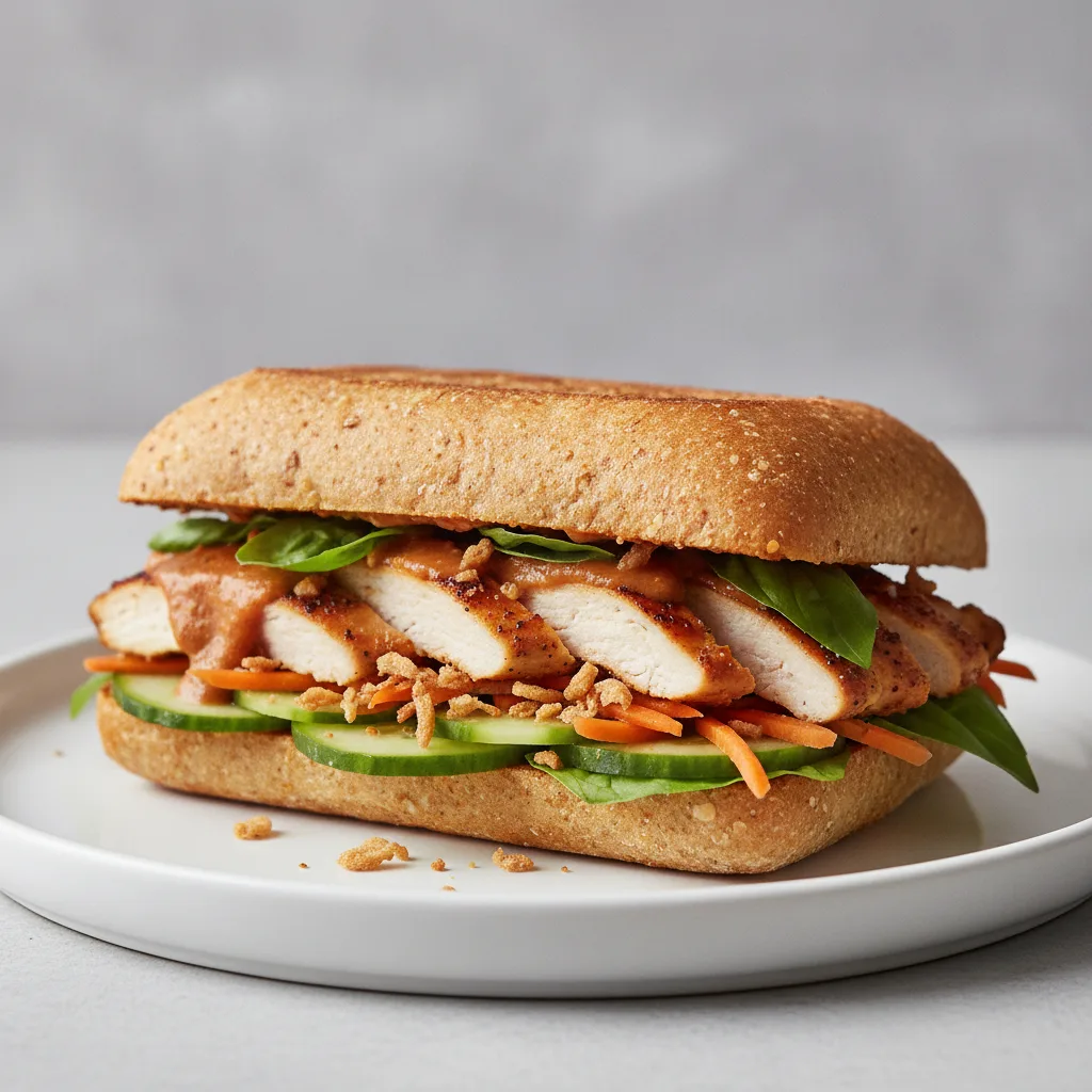 Gluten-Free Spicy Chicken Thai Crunch Sandwich Gluten-Free Spicy Chicken Thai Crunch Sandwich