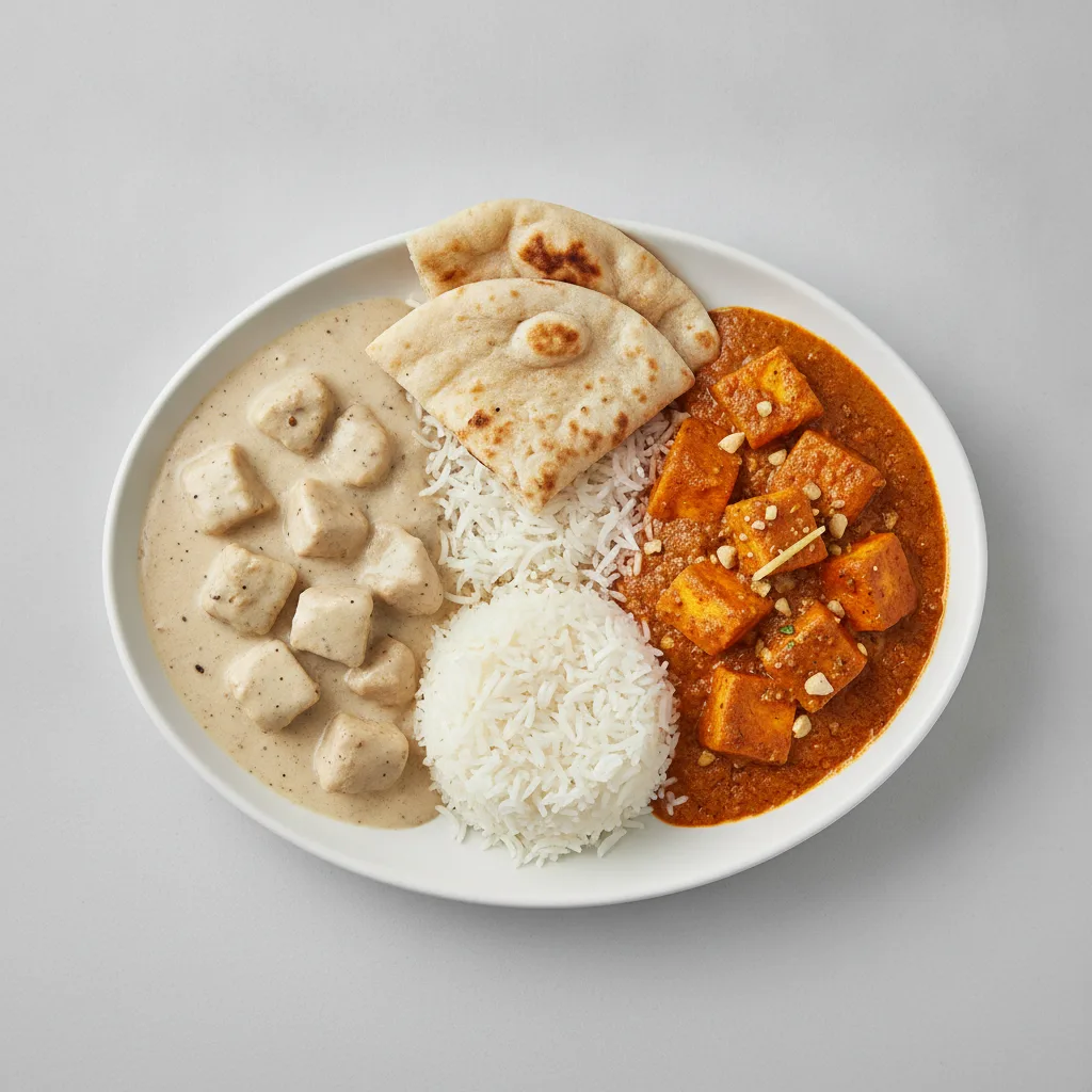 Bronze Package — Creamy Coconut Chicken and Shahi Paneer Korma Bronze Package — Creamy Coconut Chicken and Shahi Paneer Korma