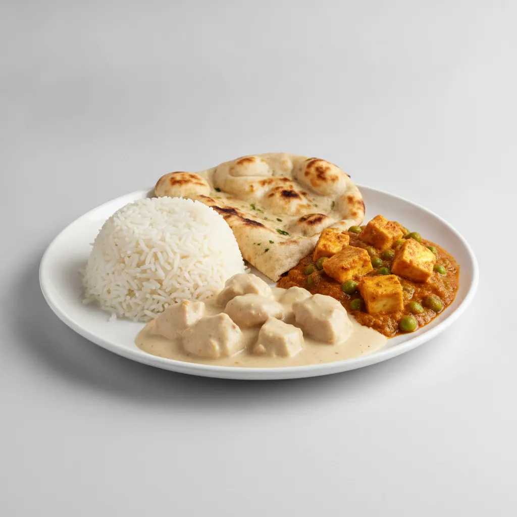 Bronze Package — Creamy Coconut Chicken and Matar Paneer Bronze Package — Creamy Coconut Chicken and Matar Paneer