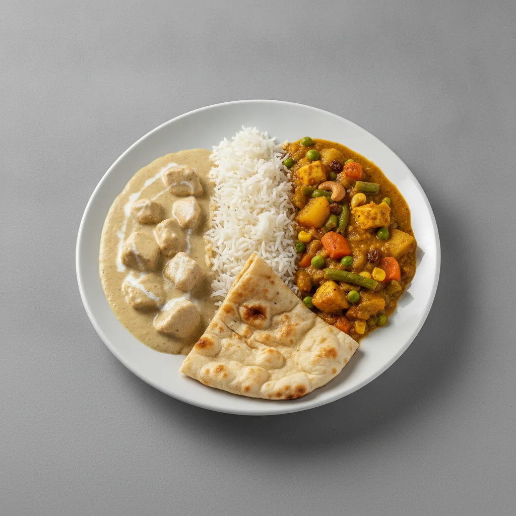 Bronze Package — Creamy Coconut Chicken and Navratan Korma Bronze Package — Creamy Coconut Chicken and Navratan Korma