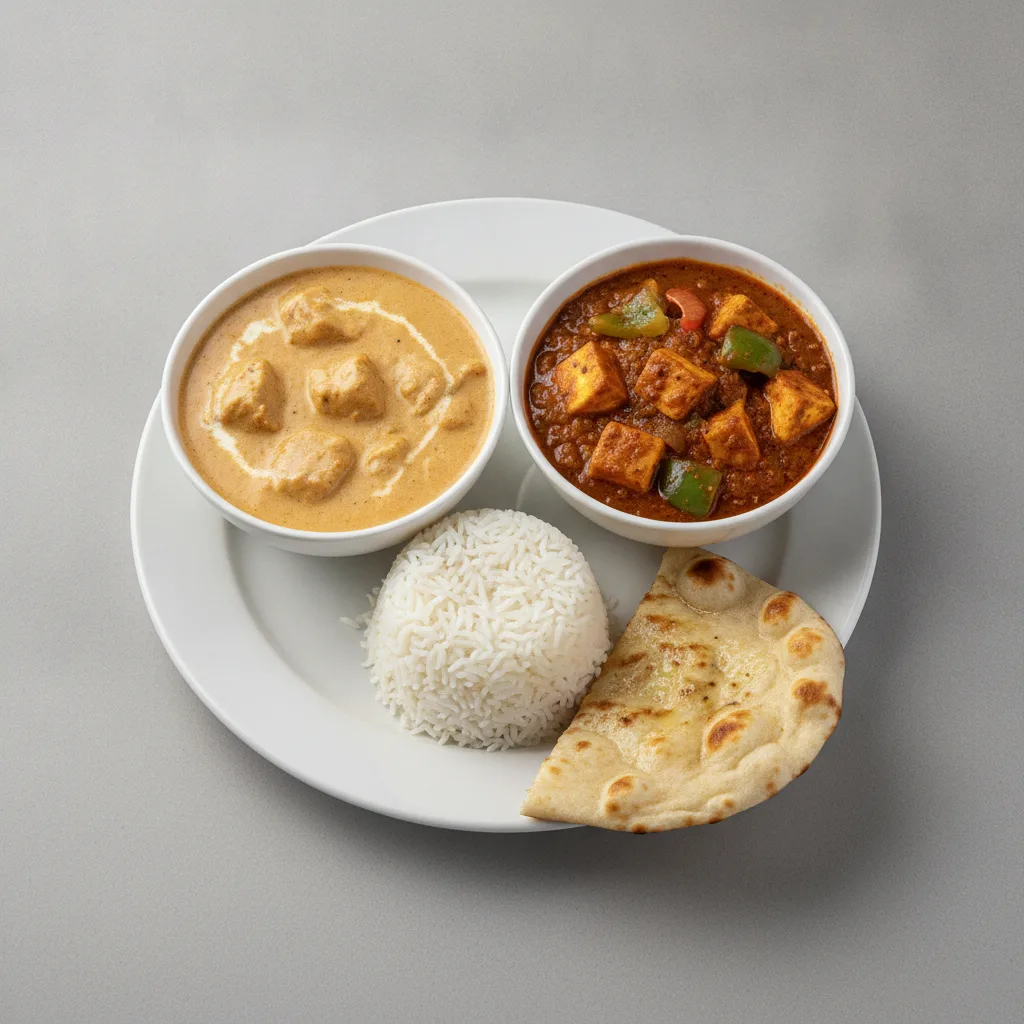 Bronze Package — Creamy Coconut Chicken and Paneer Kadai Bronze Package — Creamy Coconut Chicken and Paneer Kadai