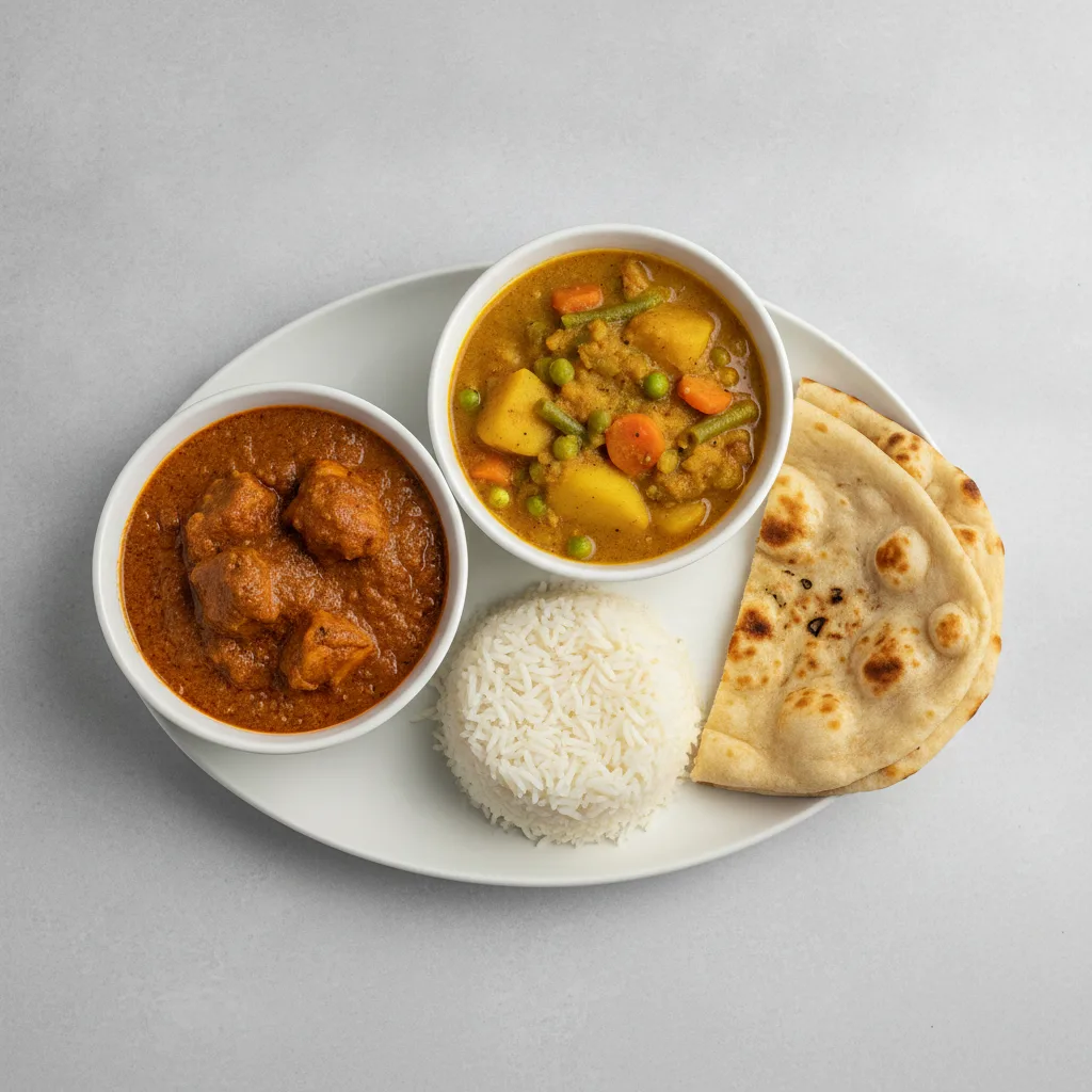 Bronze Package — Chicken Vindaloo and Vegetable Curry Bronze Package — Chicken Vindaloo and Vegetable Curry