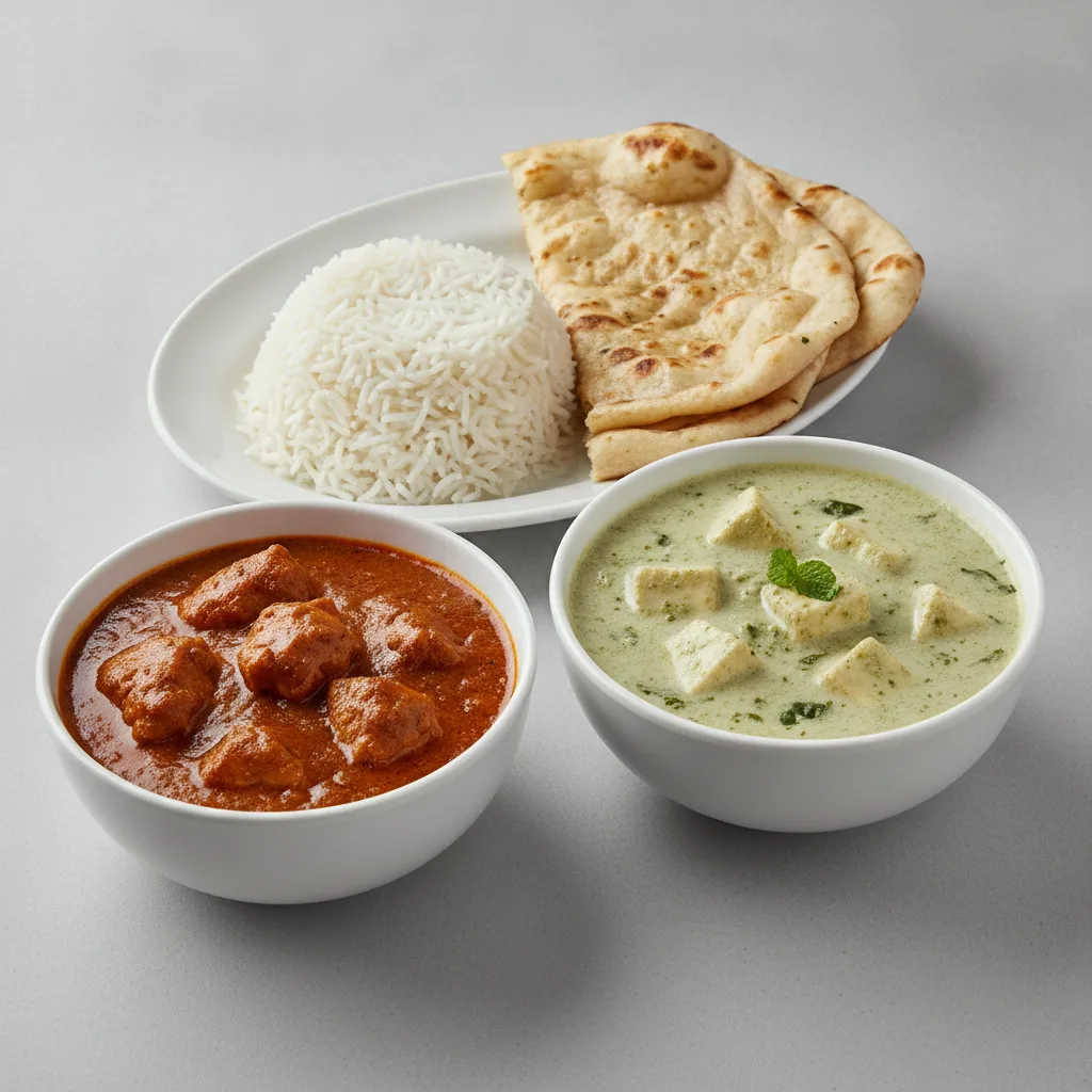 Bronze Package — Chicken Vindaloo and Paneer Mint Curry Bronze Package — Chicken Vindaloo and Paneer Mint Curry