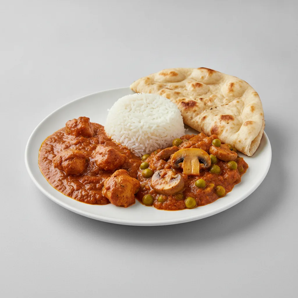 Bronze Package — Chicken Vindaloo and Matar Mushroom Bronze Package — Chicken Vindaloo and Matar Mushroom