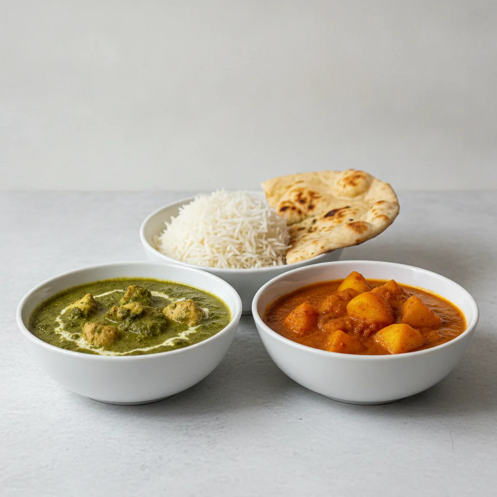 Bronze Package — Chicken Saag and Potato Tikka Masala Bronze Package — Chicken Saag and Potato Tikka Masala