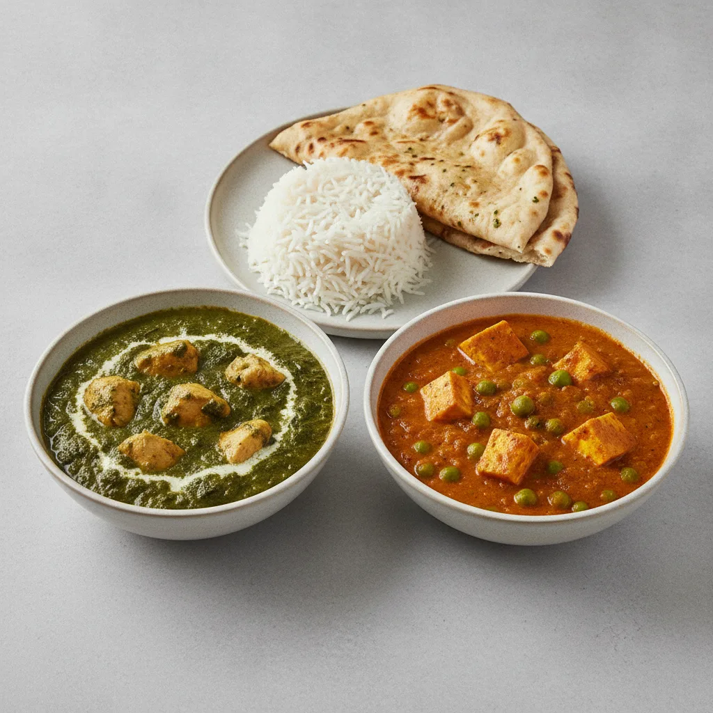 Bronze Package — Chicken Saag and Matar Paneer Bronze Package — Chicken Saag and Matar Paneer