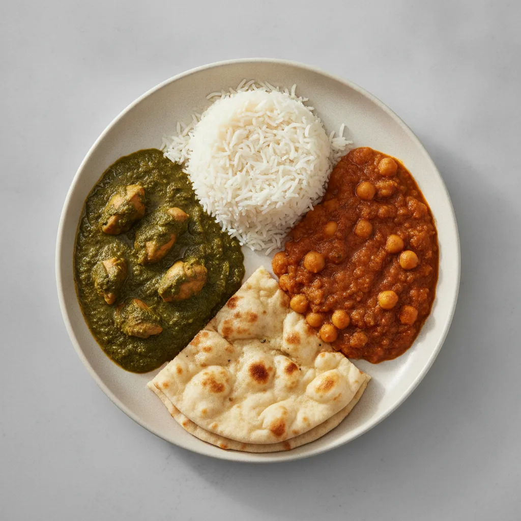 Bronze Package — Chicken Saag and Channa Masala Bronze Package — Chicken Saag and Channa Masala