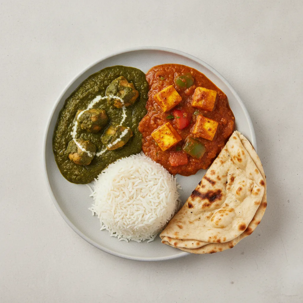 Bronze Package — Chicken Saag and Paneer Kadai Bronze Package — Chicken Saag and Paneer Kadai