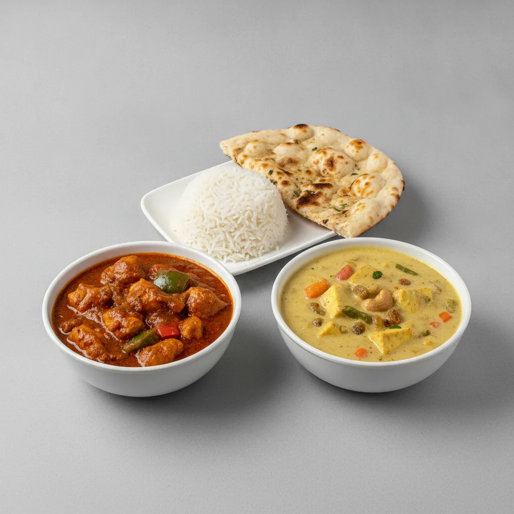 Bronze Package — Chicken Kadai and Navratan Korma Bronze Package — Chicken Kadai and Navratan Korma