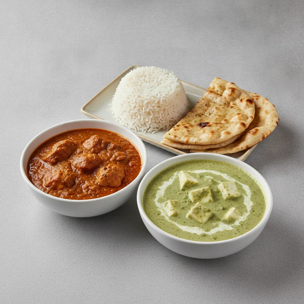 Bronze Package — Chicken Kadai and Paneer Mint Curry Bronze Package — Chicken Kadai and Paneer Mint Curry