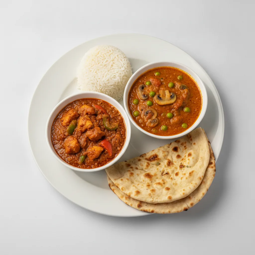 Bronze Package — Chicken Kadai and Matar Mushroom Bronze Package — Chicken Kadai and Matar Mushroom
