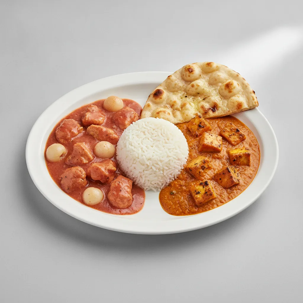 Bronze Package — Lychee Chicken and Paneer Tikka Masala Bronze Package — Lychee Chicken and Paneer Tikka Masala