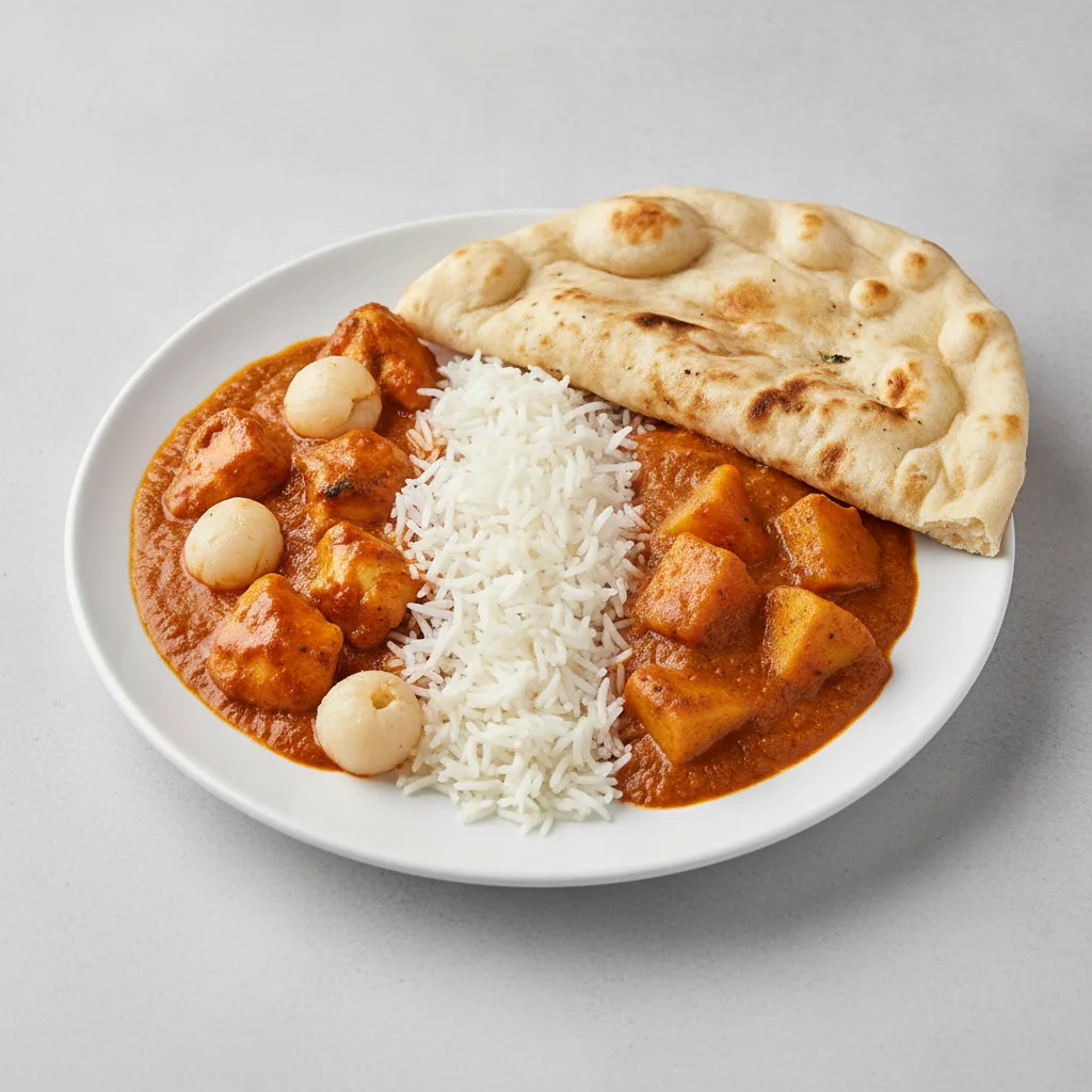 Bronze Package — Lychee Chicken and Potato Tikka Masala Bronze Package — Lychee Chicken and Potato Tikka Masala