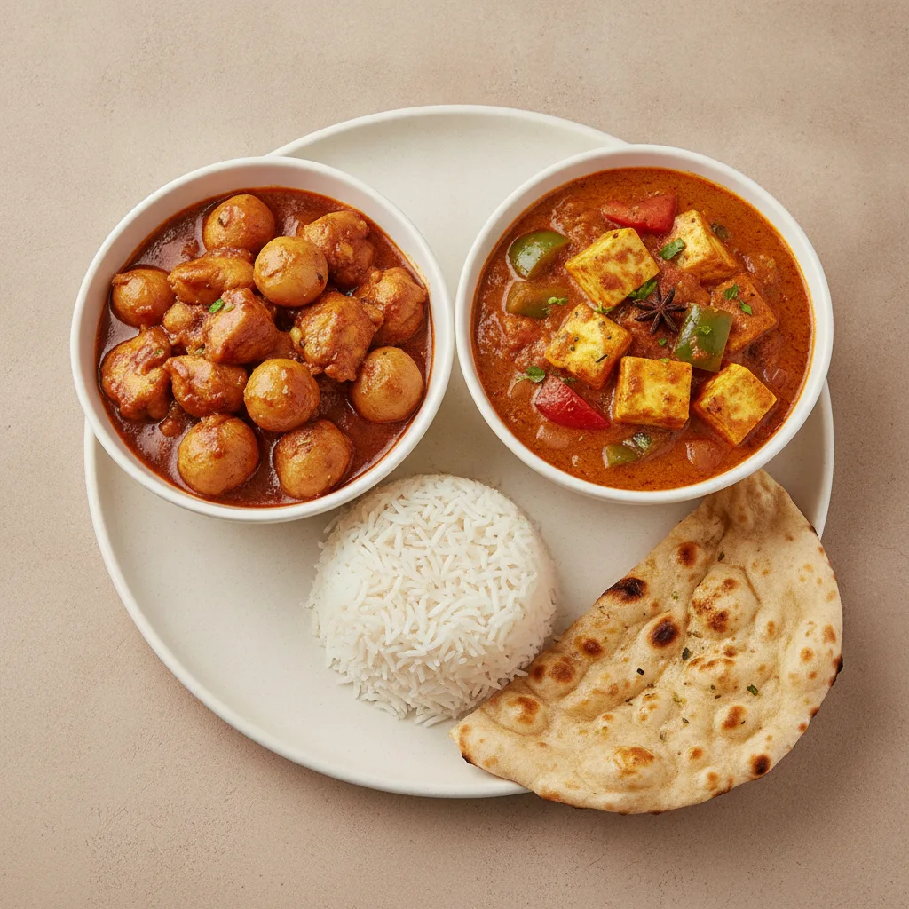 Bronze Package — Lychee Chicken and Paneer Kadai Bronze Package — Lychee Chicken and Paneer Kadai