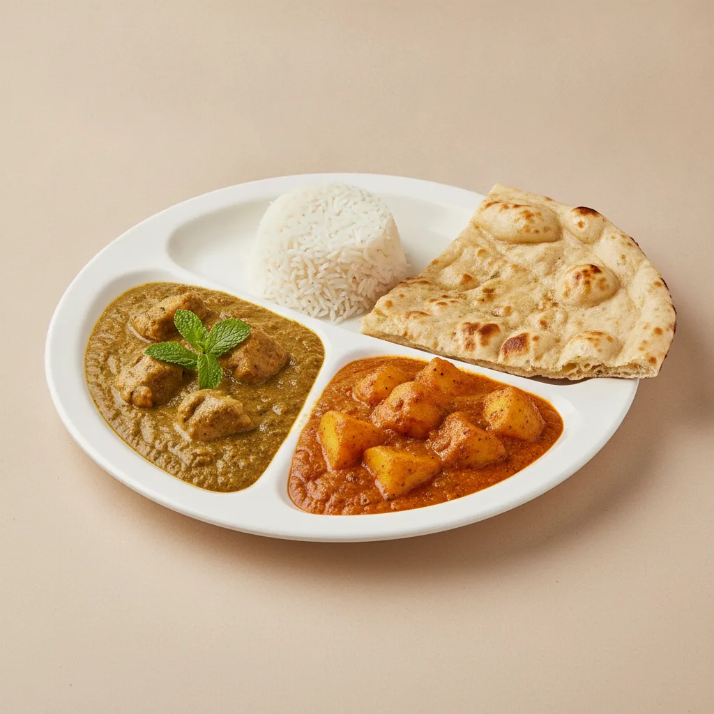 Bronze Package — Chicken Mint Curry and Potato Tikka Masala Bronze Package — Chicken Mint Curry and Potato Tikka Masala