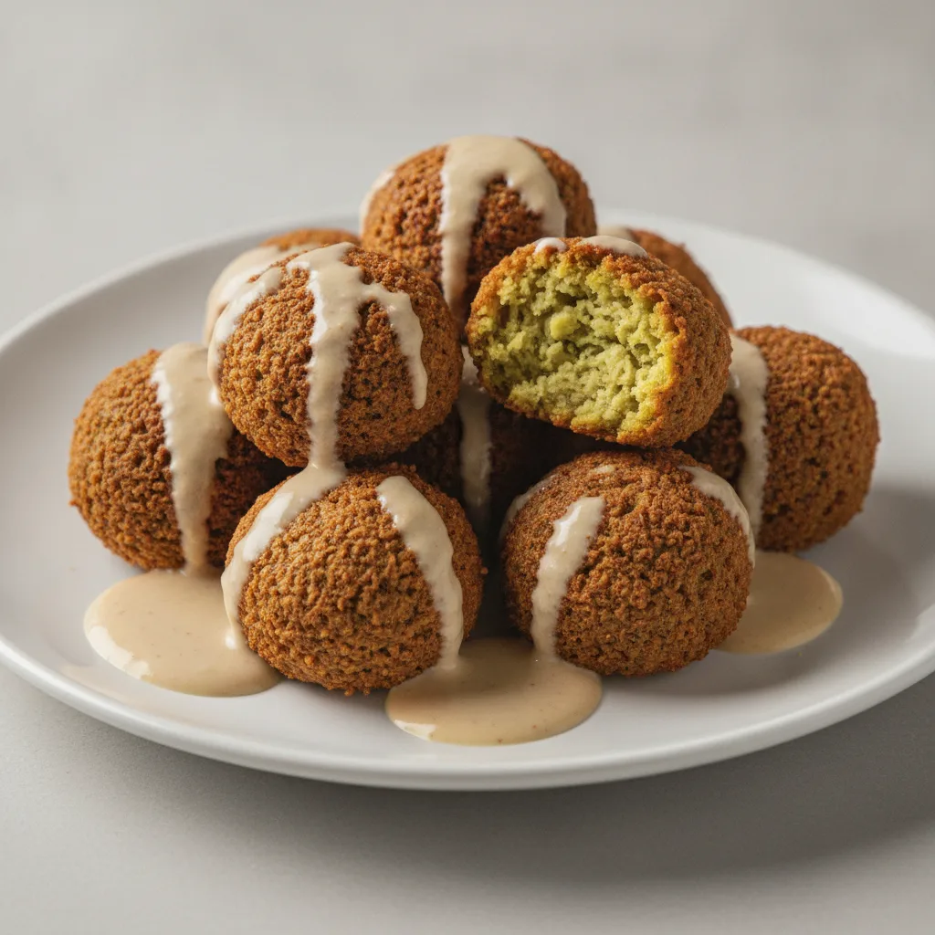 Crispy Falafel Balls with Tahini Sauce Crispy Falafel Balls with Tahini Sauce