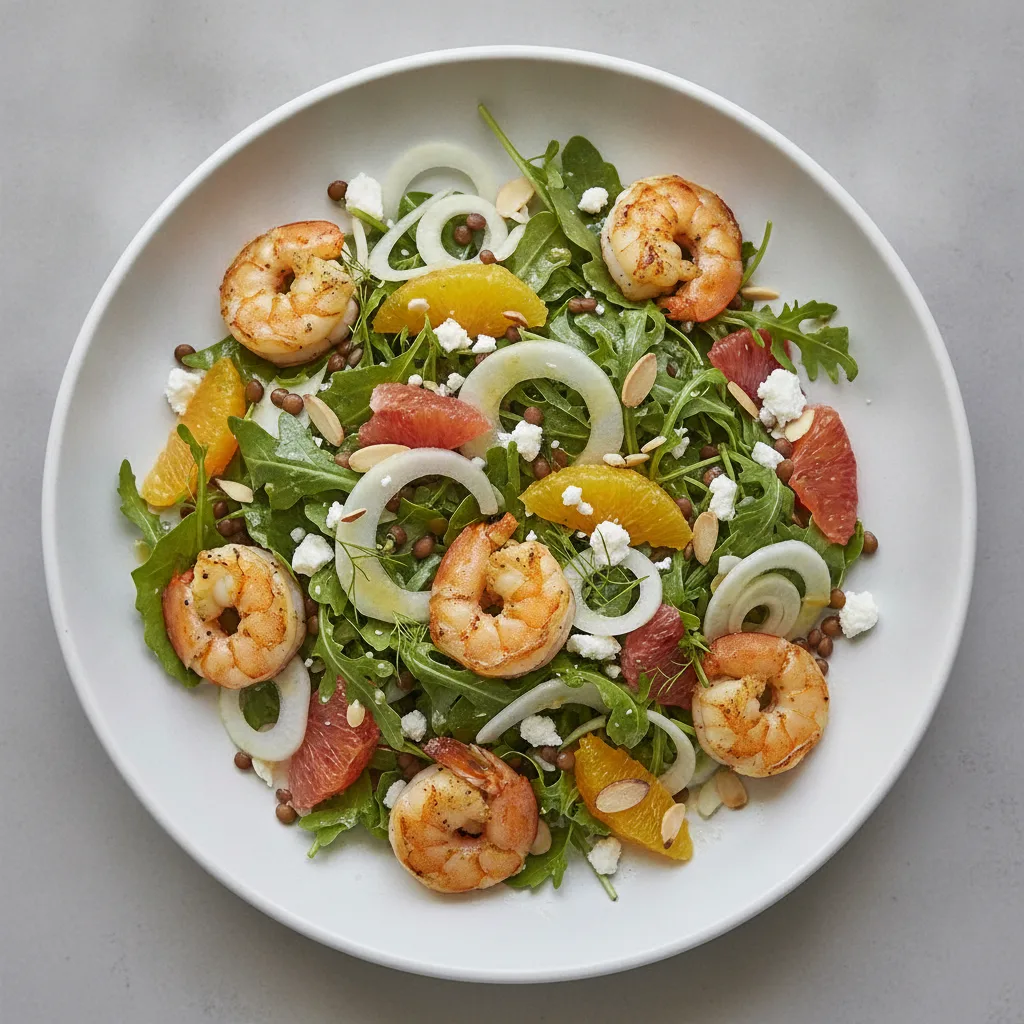 Fennel & Arugula Salad and Shrimp Fennel & Arugula Salad and Shrimp