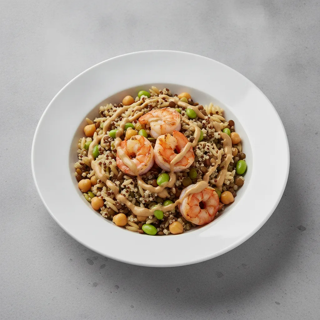 Aegean Tahini Salad and Shrimp Aegean Tahini Salad and Shrimp