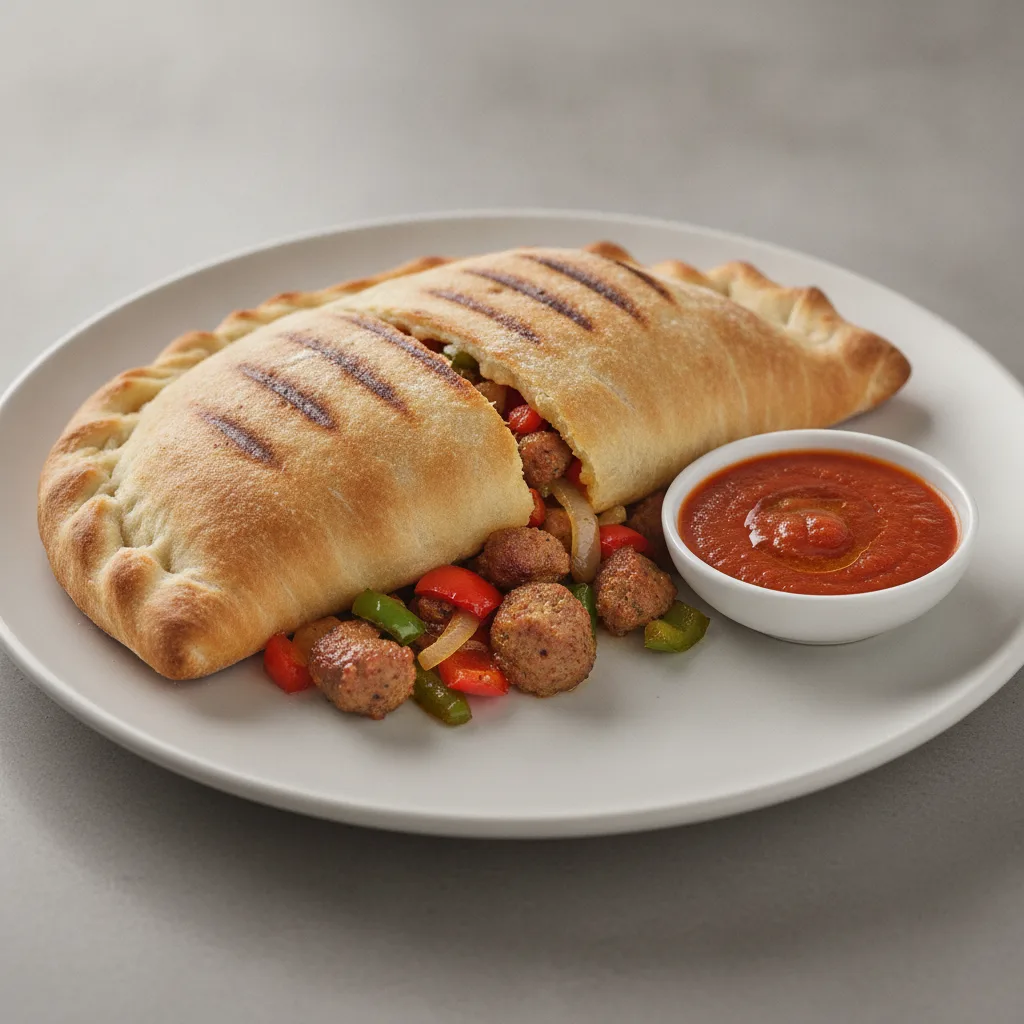 Sausage Peppers & Onions Calzone Sausage Peppers & Onions Calzone