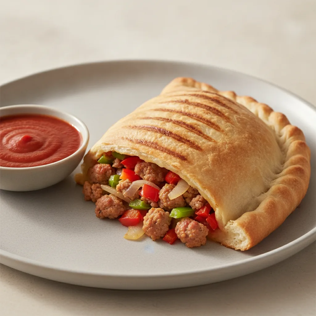 Sausage Peppers & Onions Calzone Sausage Peppers & Onions Calzone