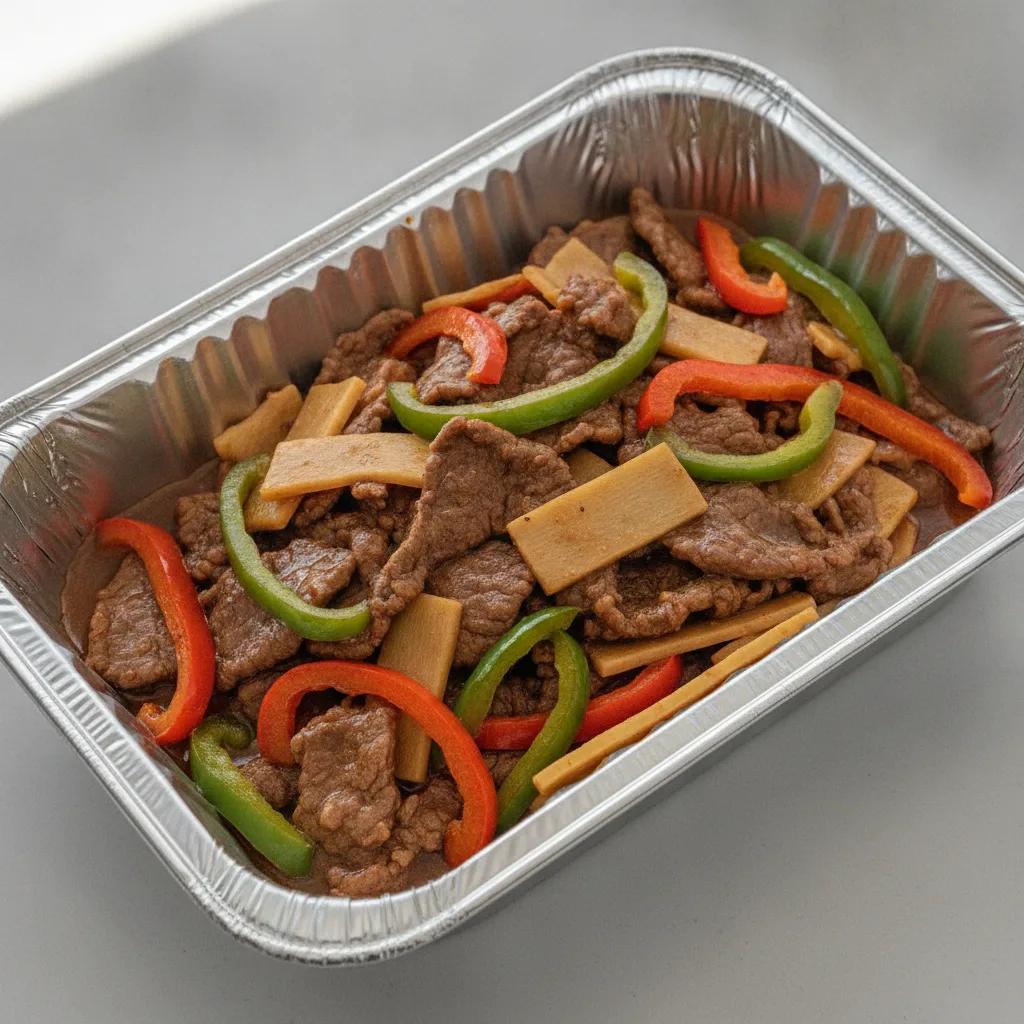 Pepper Steak half Tray