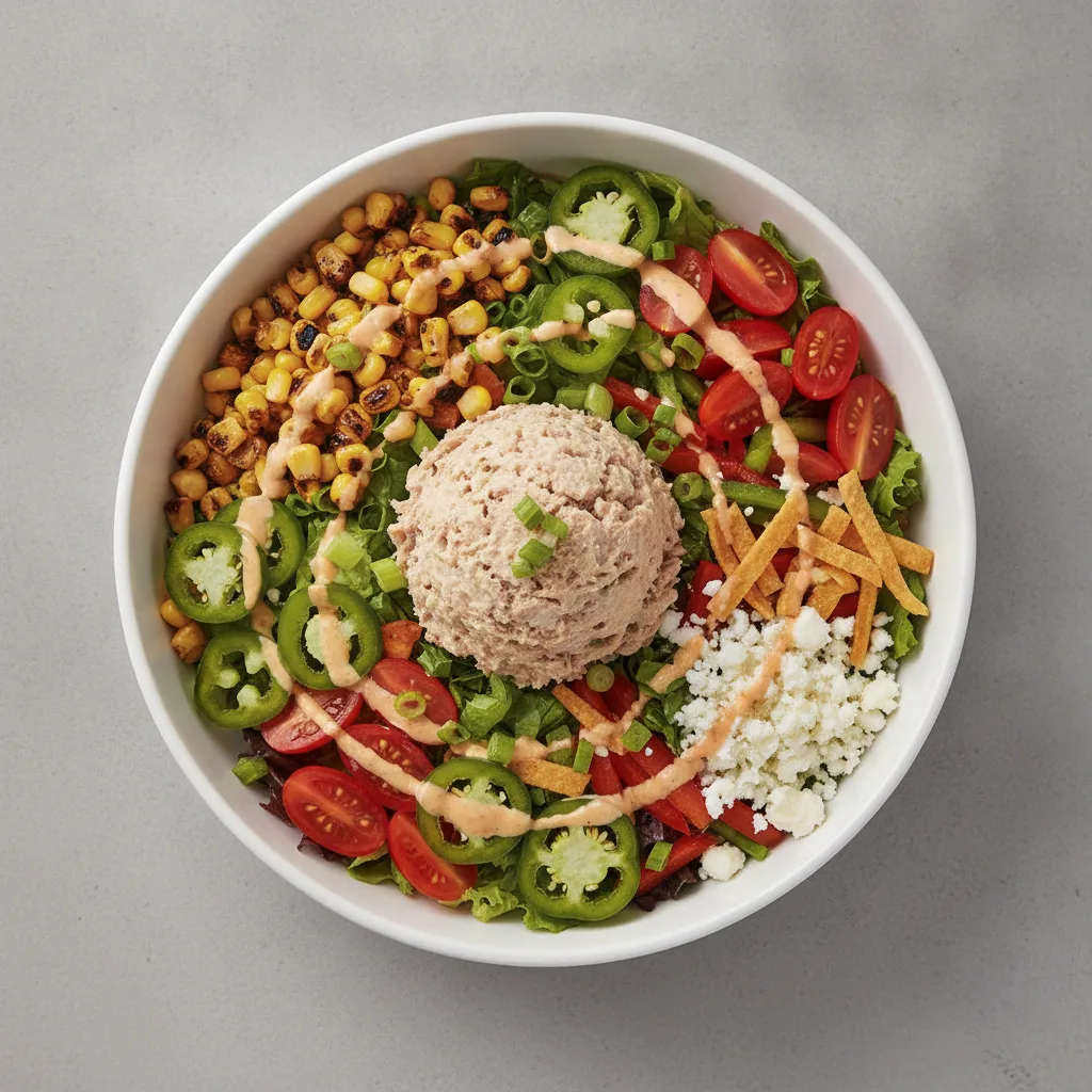 South by Southwest Salad with Tuna Salad