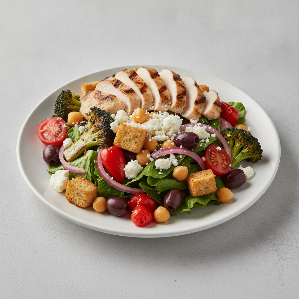 Mama's Mediterranean Salad with Grilled Chicken