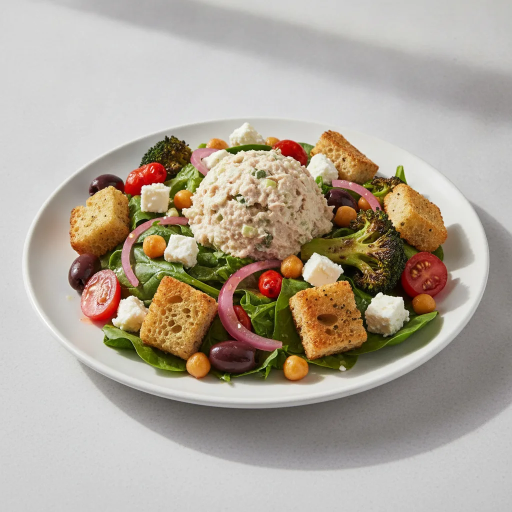 Mama's Mediterranean Salad with Tuna Salad