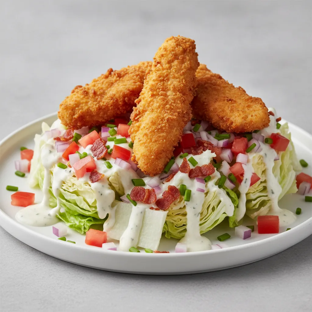 Chopped Classic Wedge Salad with Chicken Tenders Chopped Classic Wedge Salad with Chicken Tenders