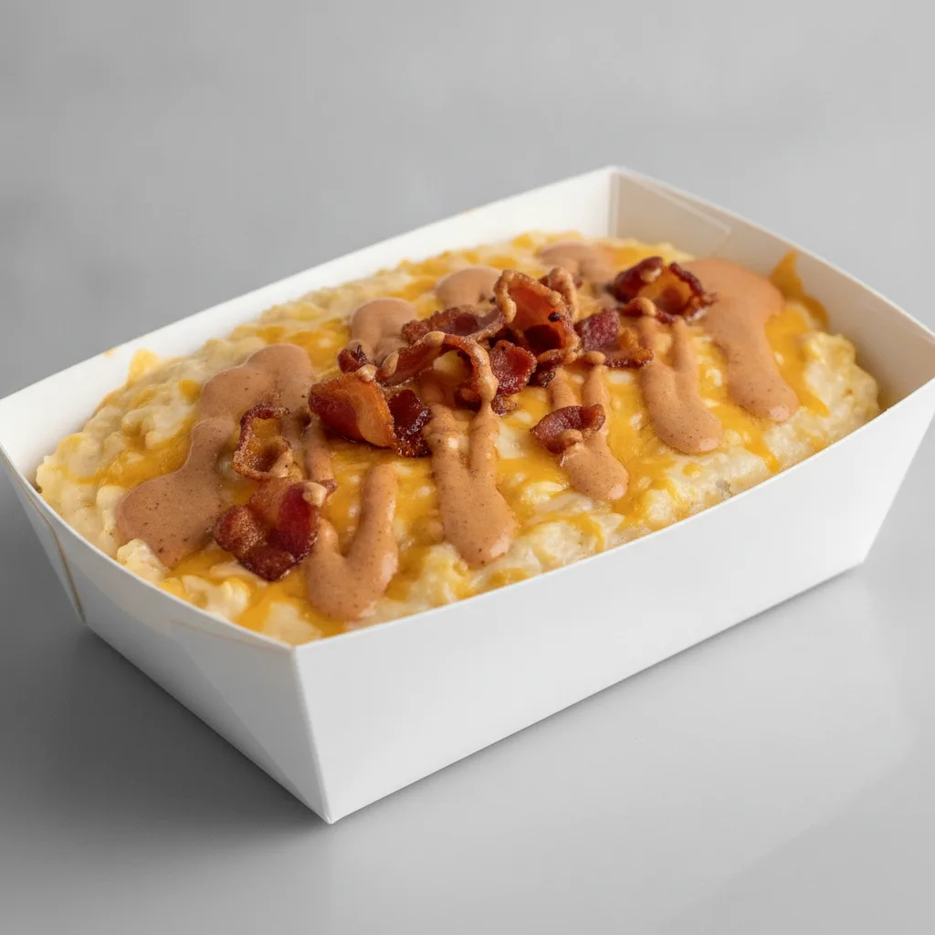Chipotle Gouda Grits Box - Pepper Jack Cheese , Bacon , Adobo Cream