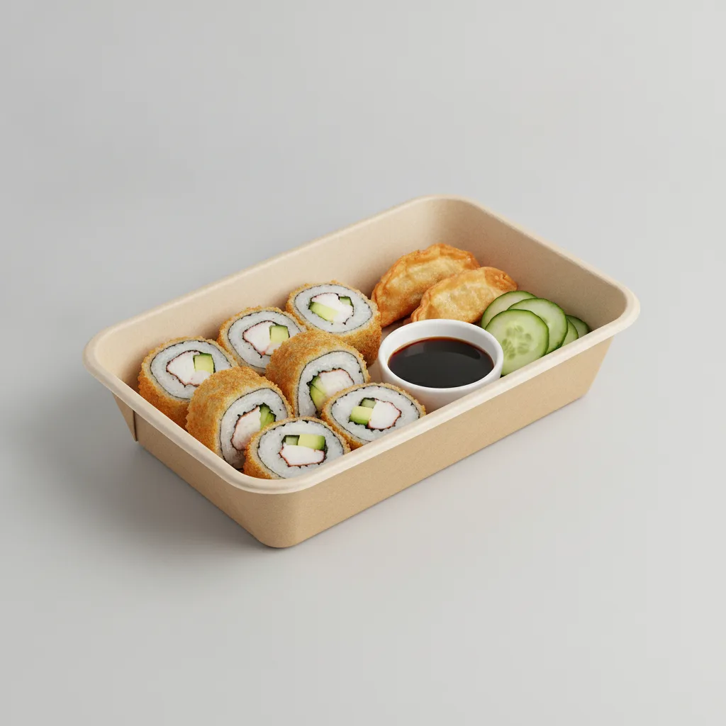 Golden Tempura California Roll Box