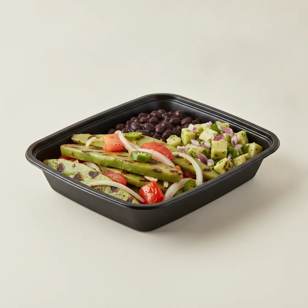 Nopales a La Mexicana Box - Black Beans / Nopalitos Salad Nopales a La Mexicana Box - Black Beans / Nopalitos Salad