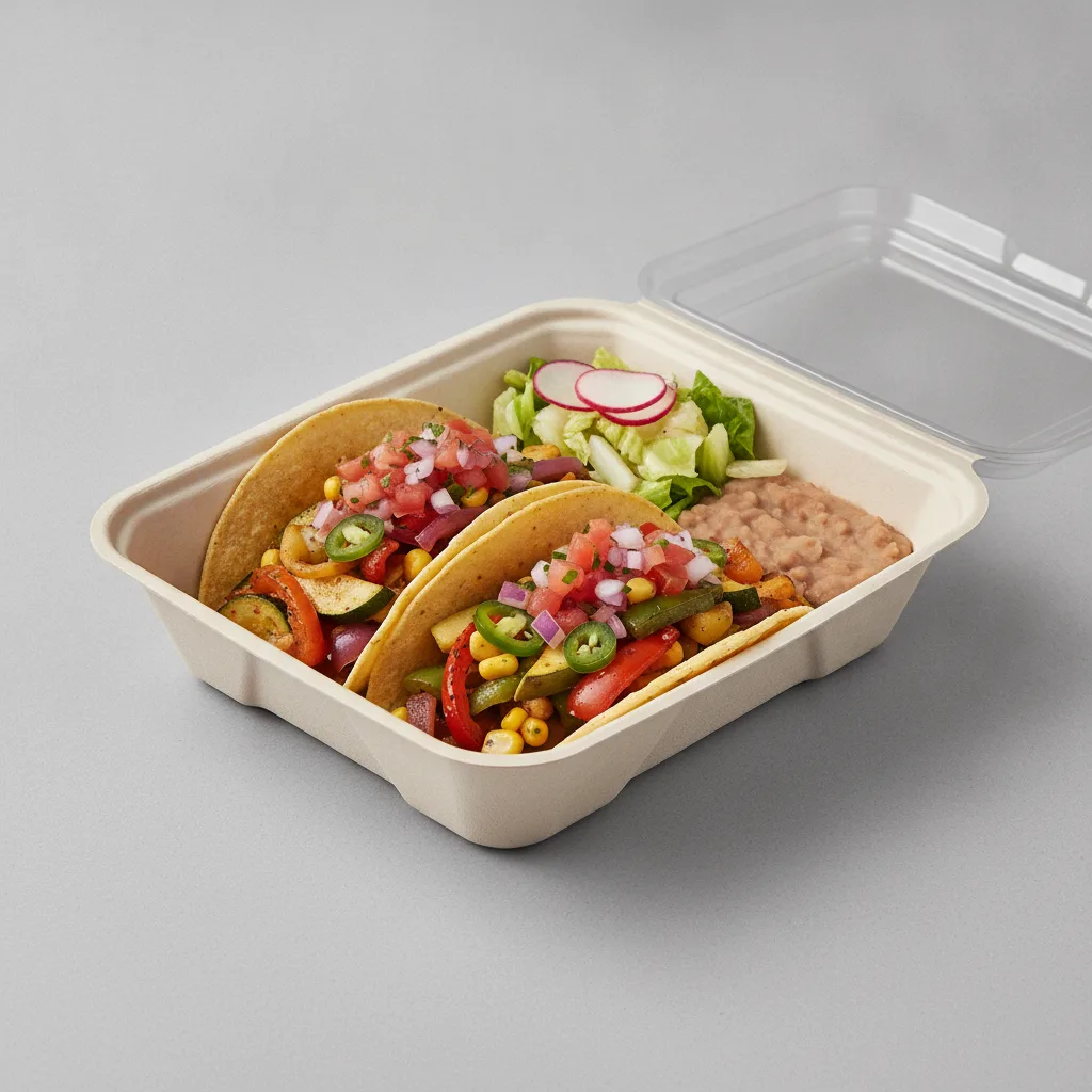 Veggie Power Taco Box - Mix Veggie with Refried Beans / Mexican Salad Veggie Power Taco Box - Mix Veggie with Refried Beans / Mexican Salad