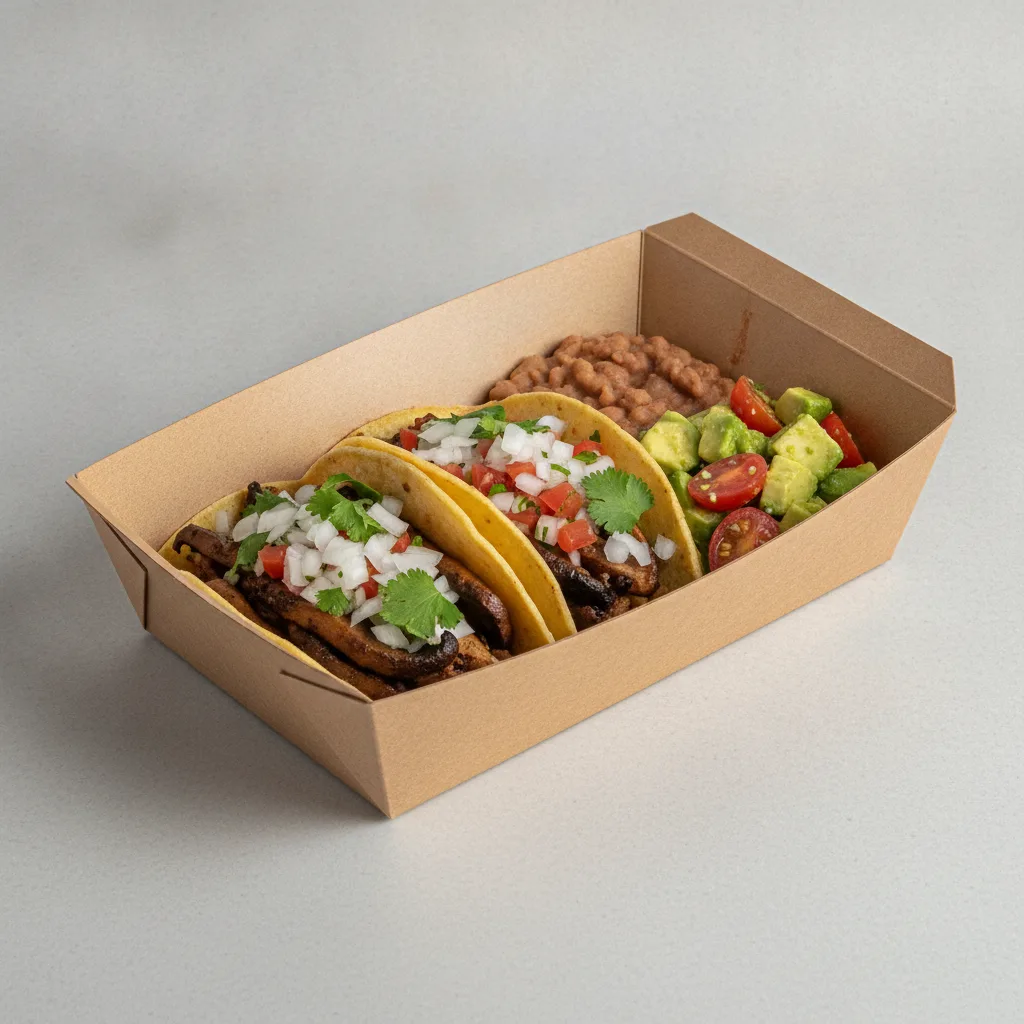 Veggie Power Taco Box - Portobello Chipotle with Pinto Beans / Avocado Salad Veggie Power Taco Box - Portobello Chipotle with Pinto Beans / Avocado Salad